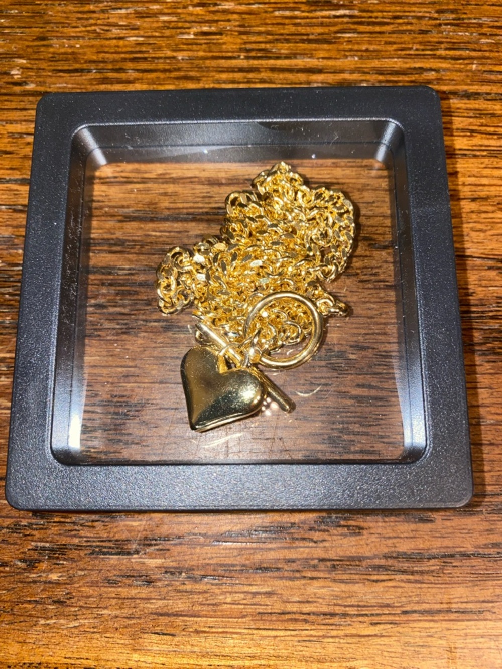 Gold-plated Heart Toggle Necklace